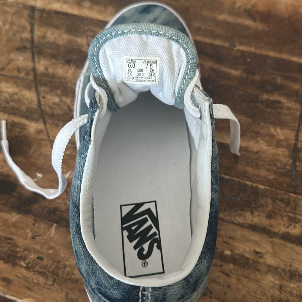 NIB VANS Old Skool Acid Denim (Denim/TruWht) - Picture 5 of 7
